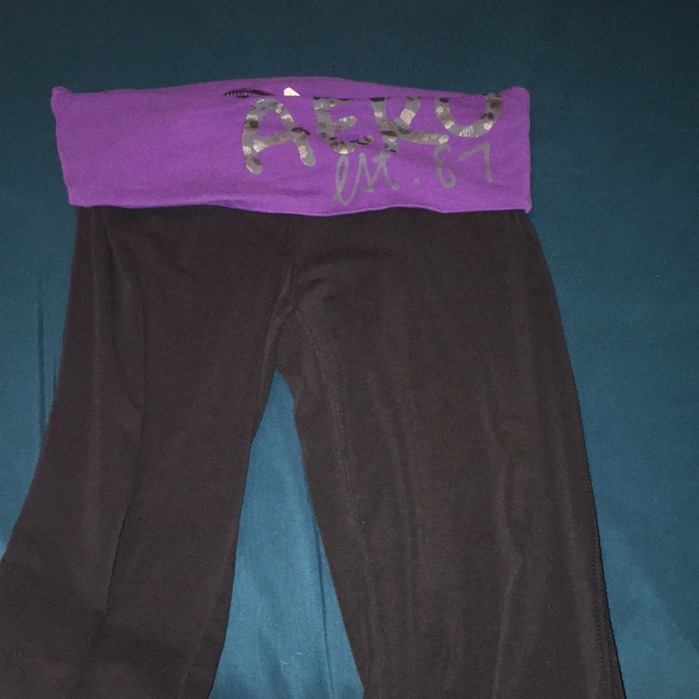 Aero black and purple sleep pants